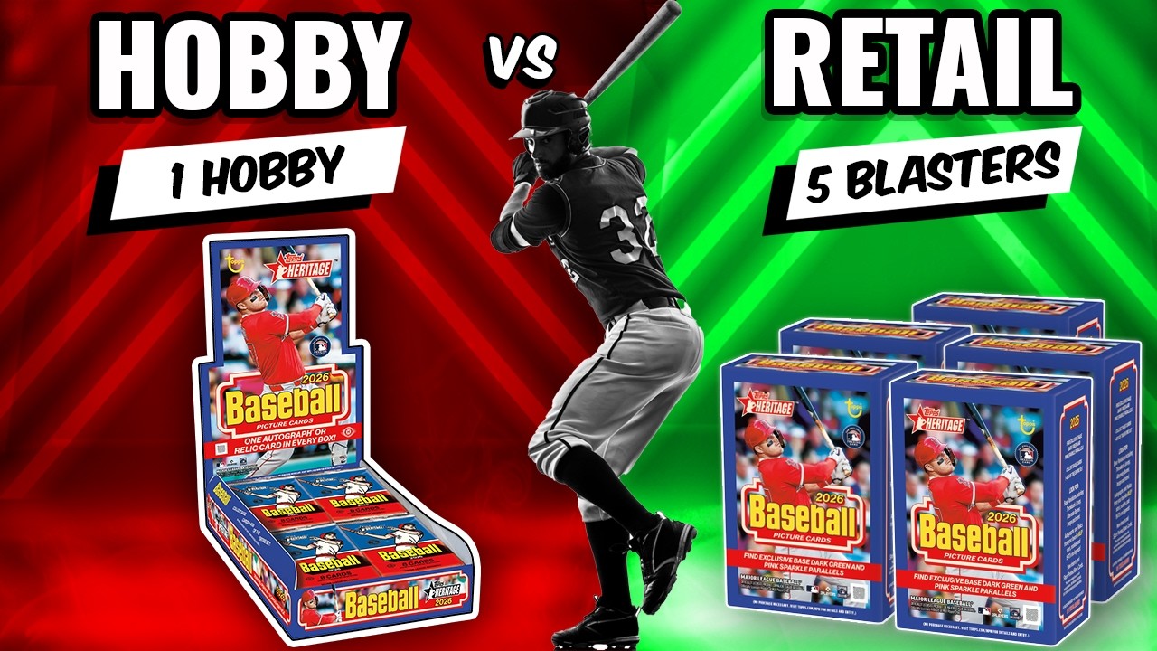 🚨HOBBY VS RETAIL🚨 2026 TOPPS HERITAGE HOBBY BOX VS 5 BLASTERS