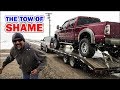 Chevy Suburban Tows a Lifted Ford  - The Tow Of SHAME
