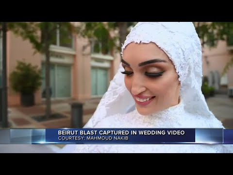 Beirut blast captured in wedding video