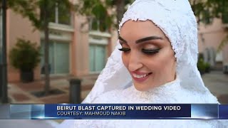 Beirut blast captured in wedding video