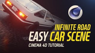 CINEMA 4D Infinite Road Car Scene Easy Creation Tutorial l 무한도로 자동차씬 만들기