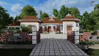 Semi-Traditional Kerala House l 3D Walkthrough l Arcus Designs & Structures