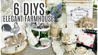 🌿6 DIY DOLLAR TREE DECOR CRAFTS ELEGANT FARMHOUSE TRASH TO TREASURE 🌿\\