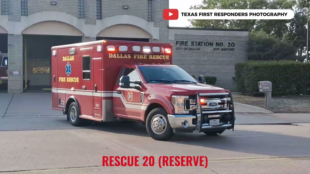 Dallas Fire Rescue 20 (reserve) Responding 