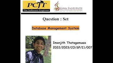 Java Institute | DBMS | Question Set 45