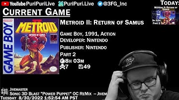 Puri Plays LIVE: Metroid II: Return of Samus [Part 2] (Game Boy,1991,Action)