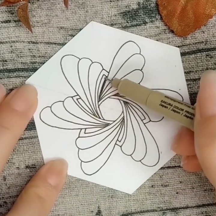 Mandala simple drawing tutorial Zentangle Zendala - YouTube