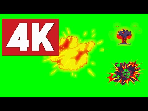 cartoon explosion pack Green Screen after effects Premiere pro Chroma Key Royalty Free