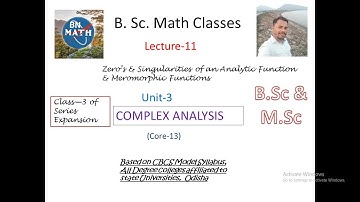 Zeros & Singularities of an Analytic Fuction & Meromophic Function