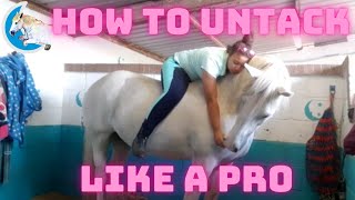 How To Untack Your Horse The Right Way | Moon Equestrian