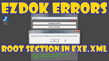 Ezdok. Two solutions for "The Root Section in EXE.XML file not found" error