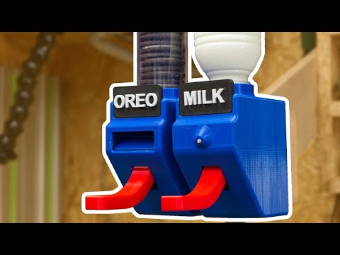 Eat Oreos & Milk hands free! - The Oreo & Milk dispenser
