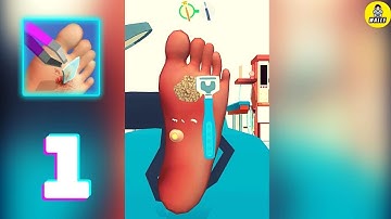 Foot Clinic - ASMR Feet Care Gameplay Walkthrough Part 1 (iOS, Android)