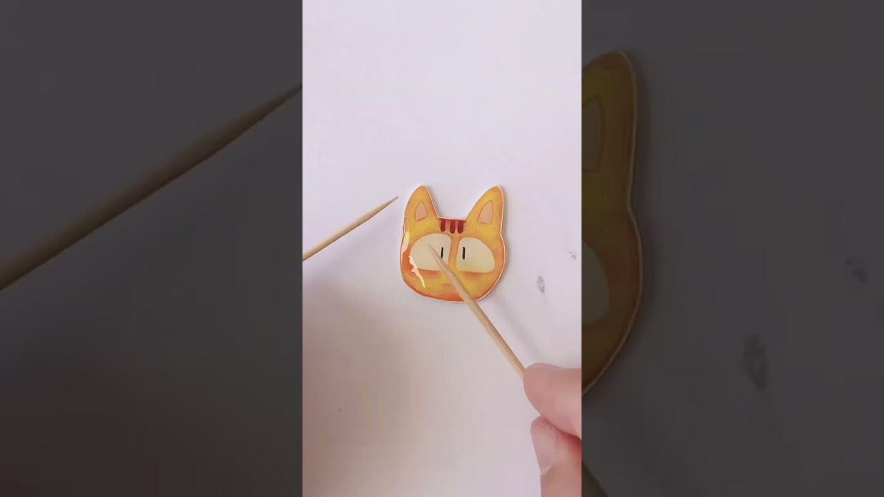 Funny Yellow Cat Handmade Pins