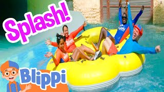 Where's the Water Park Secret Treasure? | Fun Summer Blippi Games | Educational Videos for Kids