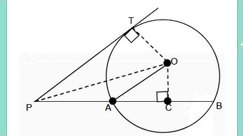 If PAB is a secant to a circle which intersects the circle at A and B, and PT is a tangent to the...