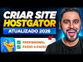 HOSTGATOR 2026: TUTORIAL 100% ATUALIZADO P/ CRIAR SITE (DOMÍNIO + HOSPEDAGEM + IA)