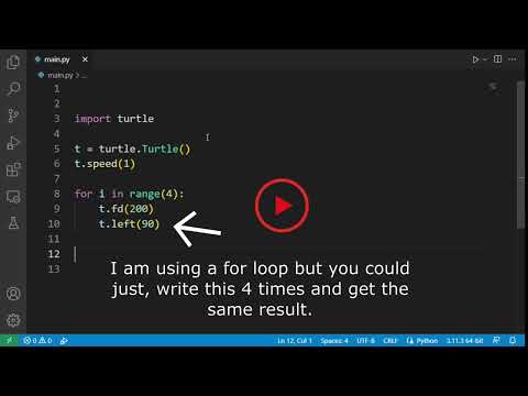 How To Draw A Square With Python (Turtle)