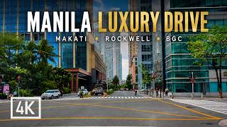 Afternoon Drive from Makati to BGC via Pasig River | Manila 4K Drive