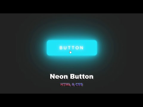 Как сделать неоновую кнопку используя HTML & CSS шаг за шагом || Neon Button using HTML & CSS