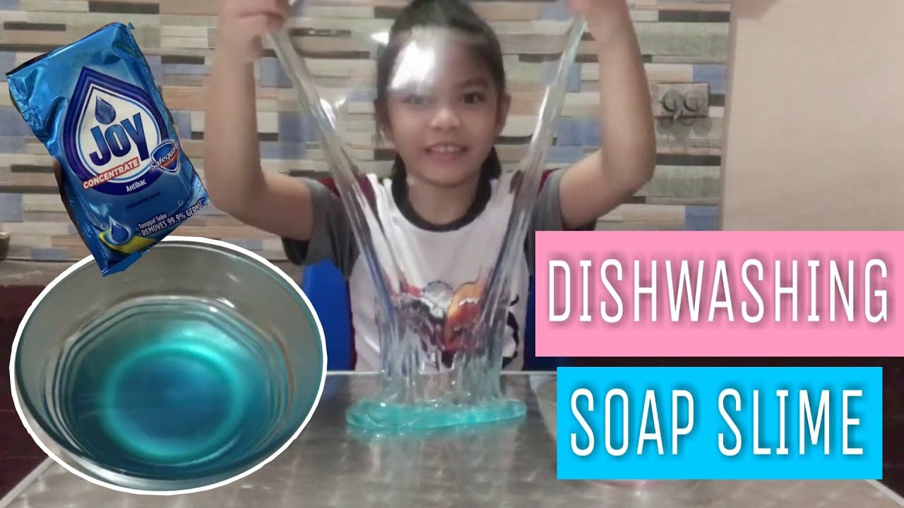 Joy Slime Dishwashing Soap Slime Clear Blue Slime Paano gumawa ng