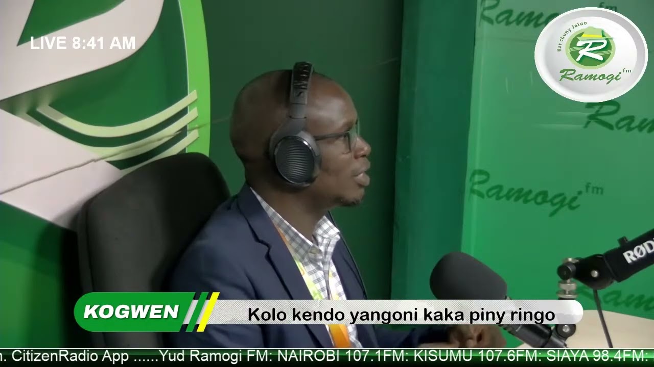 Eric Ochieng`: HoD Mass media, Kabarak University - Wachiwo thuolo mar medruok  e rang`iny  mopogre