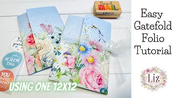Gatefold Folio One Page Wonder Tutorial / Album - Snail Mail Ideas - DIY - #papercrafts #tutorials