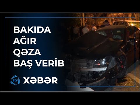 Bakıda dəhşətli qəza belə baş veribmiş - Anbaan video