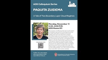 UW-AOS Colloquium - November 11, 2024 - Paquita Zuidema