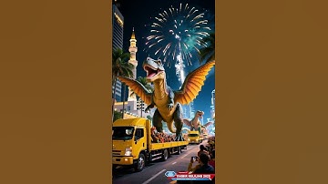 Meriah takbir keliling idul fitri 2025  #takbiran #idulfitri #disney #dinosaurus #fyp