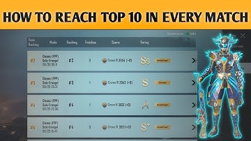 HOW TO REACH TOP 10 IN EVERY MATCH SOLO SAMSUNG A3,A5,A6,A7,J2,J5,J7,S5,S6,S7,59,A10,A20,A30,A50,A70