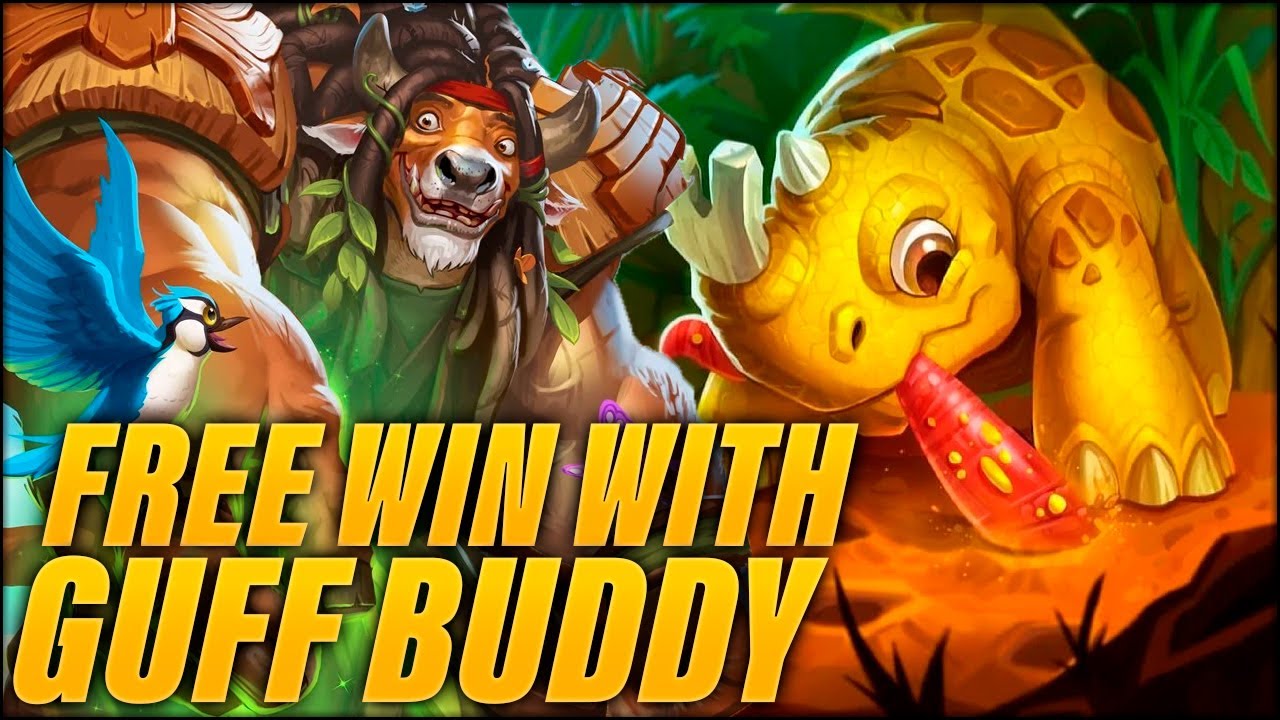 Free Win With The Guff Buddy Dogdog Hearthstone Battlegrounds Youtube