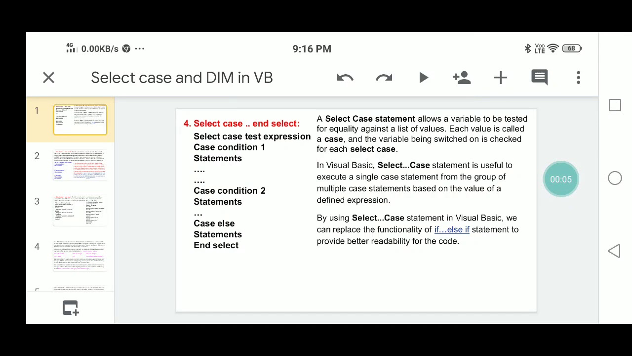 Select case in VB class - YouTube