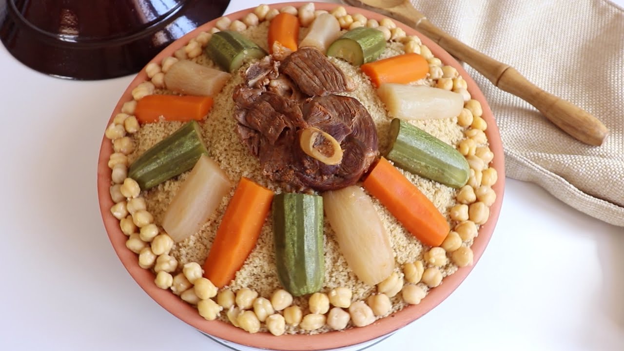 كسكس بالخضر  Couscous aux légumes