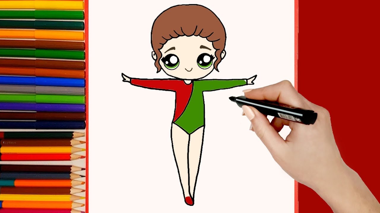 pic Gimnasia Artistico Dibujos Kawaii De Gimnasia Ritmica como dibujar una gimnasta kawaii acrobata paso a paso facil 2