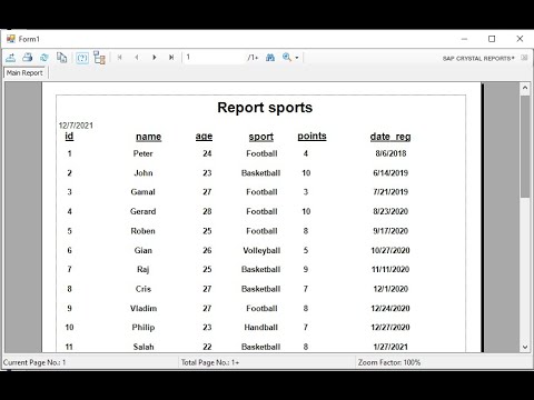 Programming in Visual Basic.net: Create Crystal Report from two tables using inner join  in VB. net