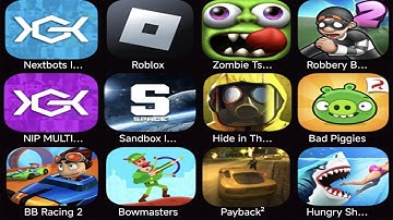 Nextbots In playground Mod,NIP MULTIPLAYER,Sandbox In Space,Zoonomaly In Roblox,Hide In The Back...