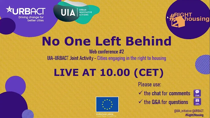 No One Left Behind - UIA and URBACT web conference #2 on housing exclusion - DayDayNews