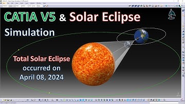 CATIA V5 & Solar Eclipse Simulation (Total Solar Eclipse Occurred On April 08, 2024)