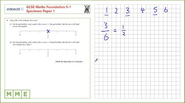 GCSE Maths EDEXCEL Foundation Specimen     Paper 1   Q6 Probability