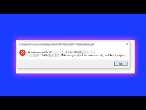Windows cannot find make sure you typed the name correctly and try again