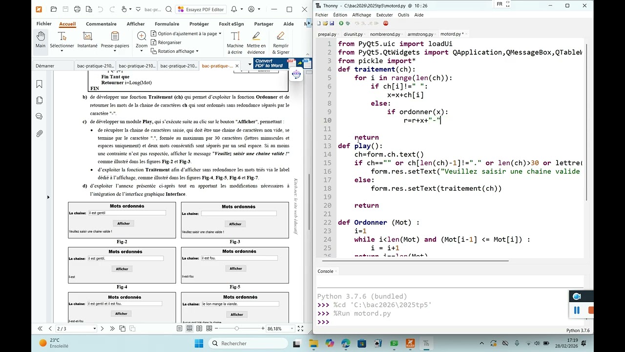 révision bac scientifique 2026: mot trié