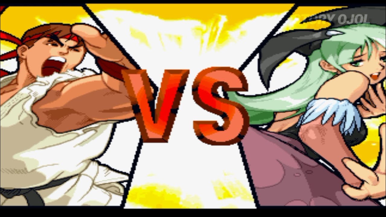MARVEL VS CAPCOM 👉 RYU VS MORRIGAN - YouTube