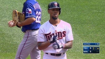 TEX@MIN: Buxton notches a single with a nifty bunt