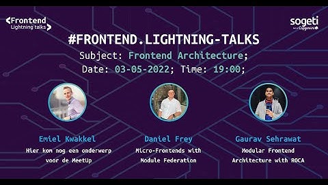 Frontend Lighting Talks  -  Frontend Architecture