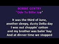 Bobbie Gentry   Ode To Billy Joe