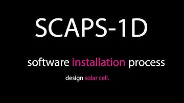 install scaps 1d software for solar cell
