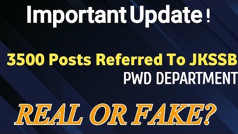 3500 Posts referred to Jkssb By DyP CM| 2500 Class IV #jkssb 