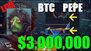 LIVE $3,000,000 Million Bitcoin PEPE LONG - OVER 100% RETURN IN LESS THAN 24 HOURS