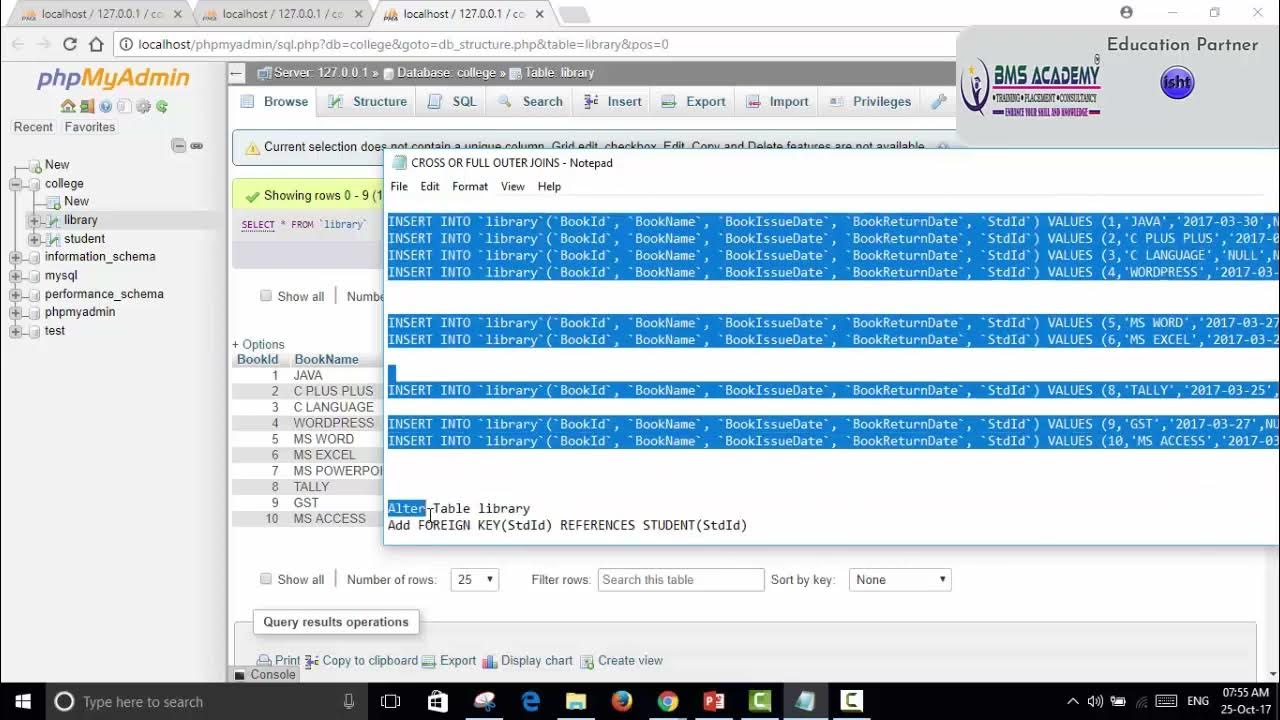 78 CROSS OR FULL OUTER JOIN In MySQL - YouTube